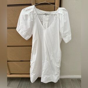 Madewell v neck flutter sleeve dress